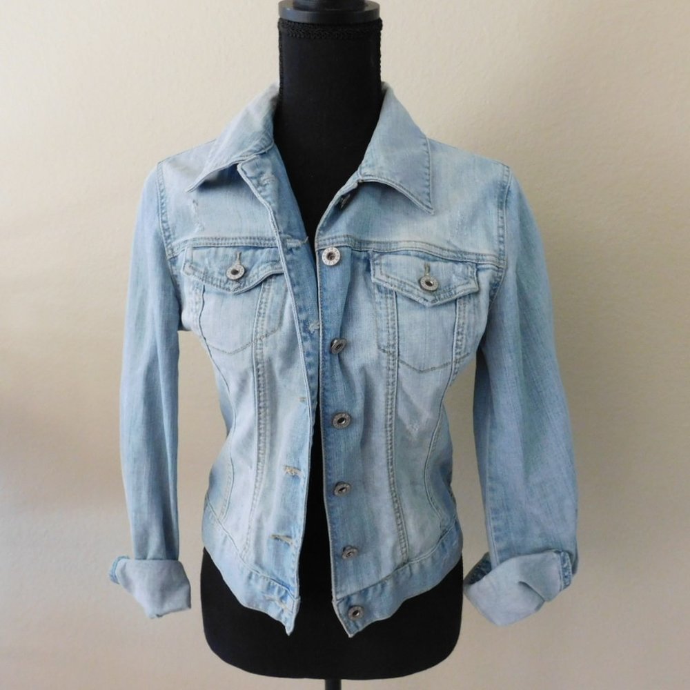 WOMENS GUESS STONEWASH JEAN JACKET-SIZE S